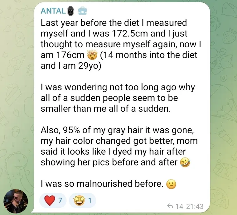 Screenshot supplied with Antal's testimonial discussing his reported results