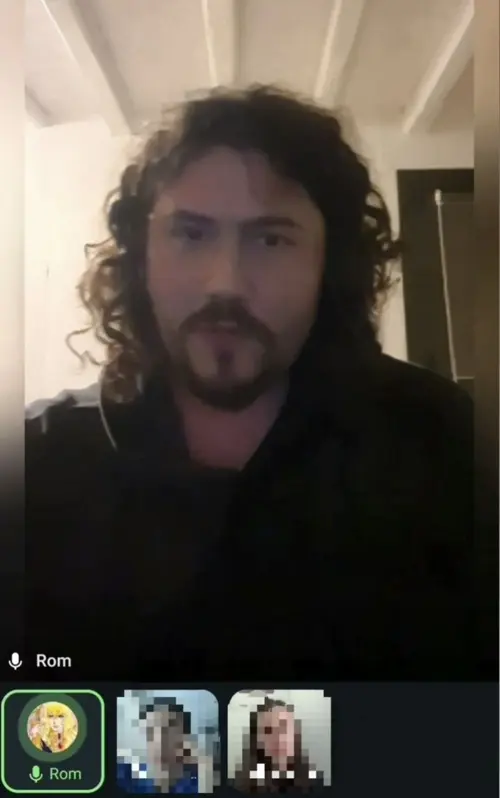 Screenshot of a video call between Rom and a journalist about the Phoenix scandals