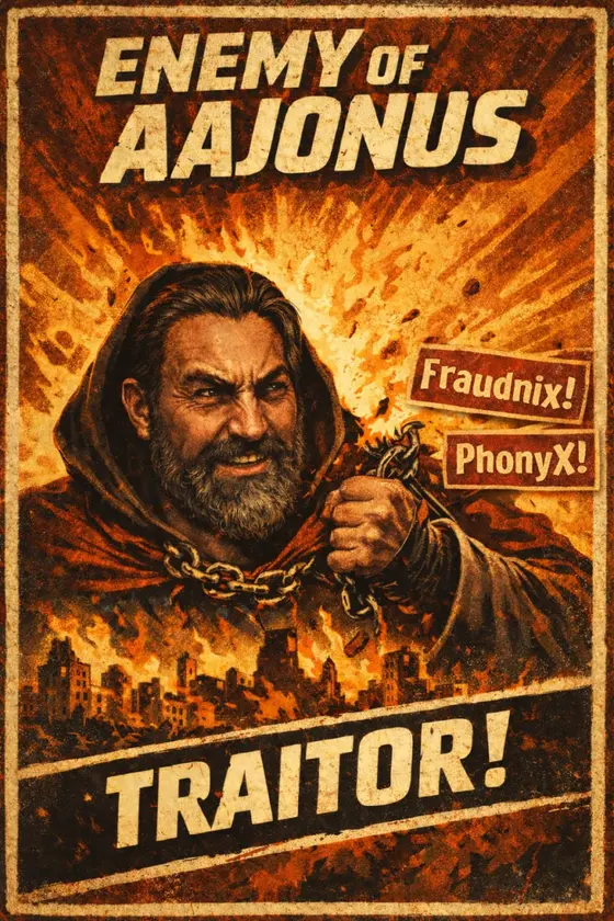 Enemy of Aajonus traitor meme