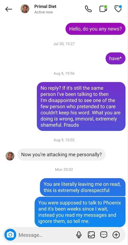 Instagram story screenshot about Sam Schulte reacting with a heart to a post