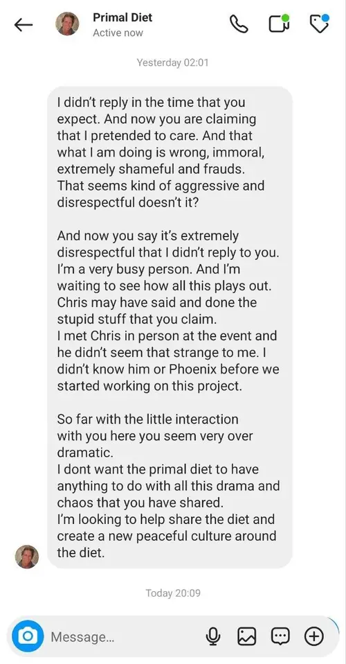 Instagram story screenshot about Sam Schulte reacting with a heart to a post